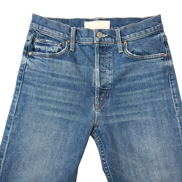 MOTHER SUPERIOR Tomcat Jeans High Rise Ankle Length Button Fly Blue 28” Waist - Picture 7 of 15